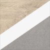 Dąb Endgrain + Biały + Beton szary
