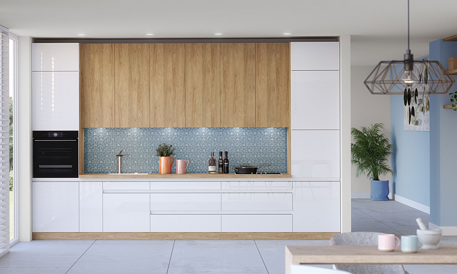Szafki kuchenne do sufitu w bloku – trendy w niewielkich pomieszczeniach