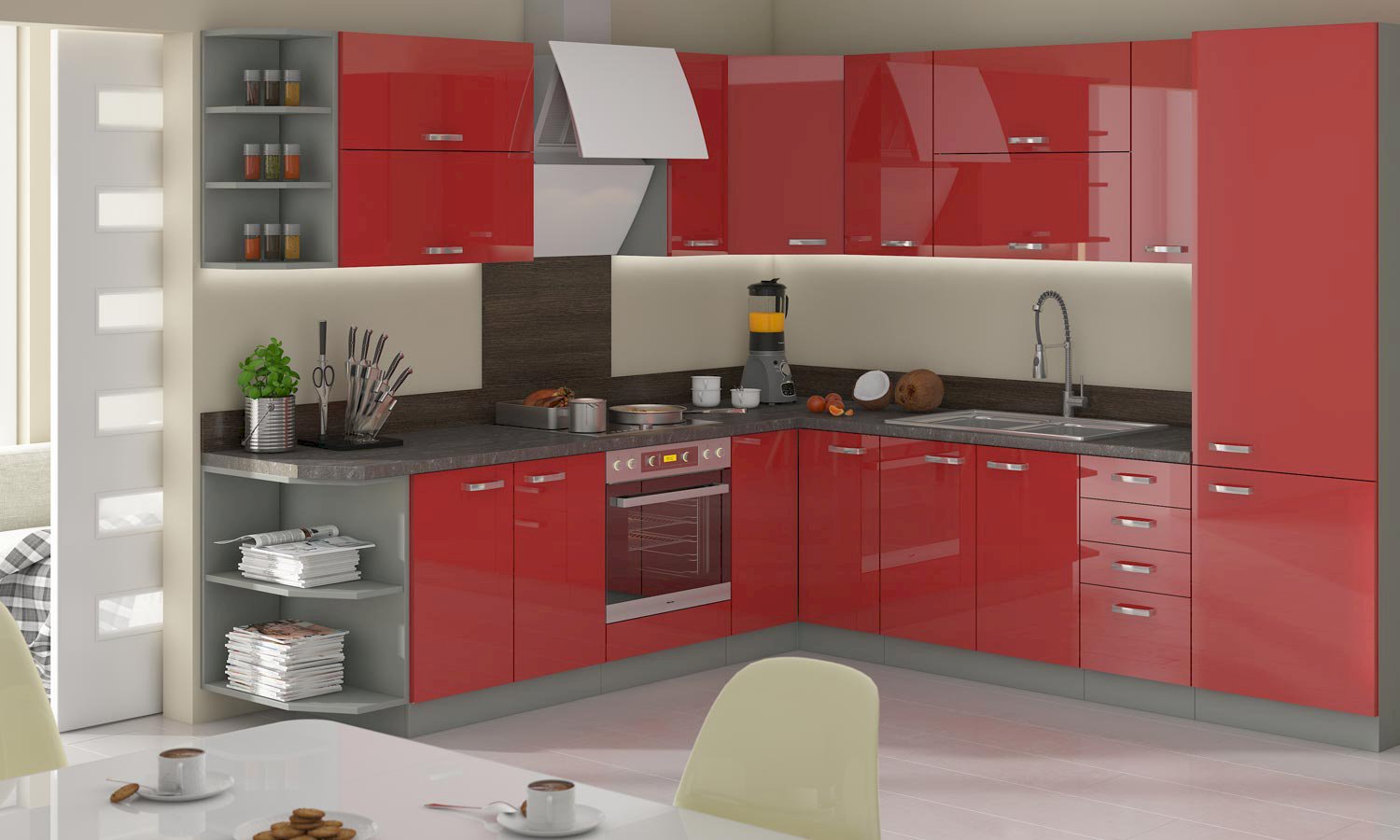 Kuchnia czerwona – oryginalne meble, które ożywią kuchenne wnętrze