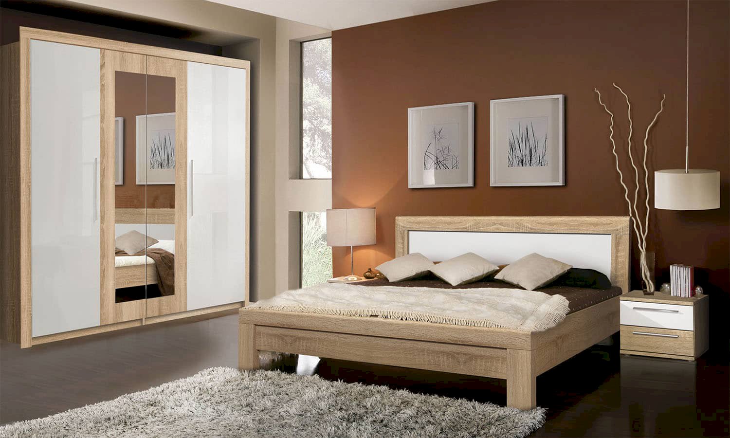 Sypialnia dąb Sonoma: jaki kolor ścian będzie najlepszy?
