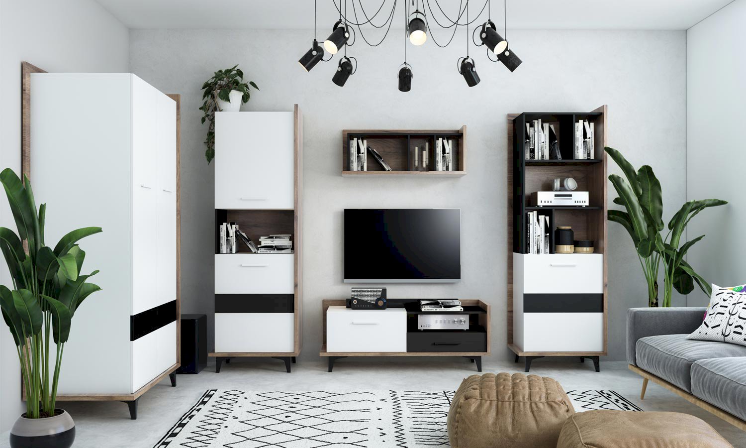 Ściana z TV w salonie – inspiracje do modnego pokoju dziennego