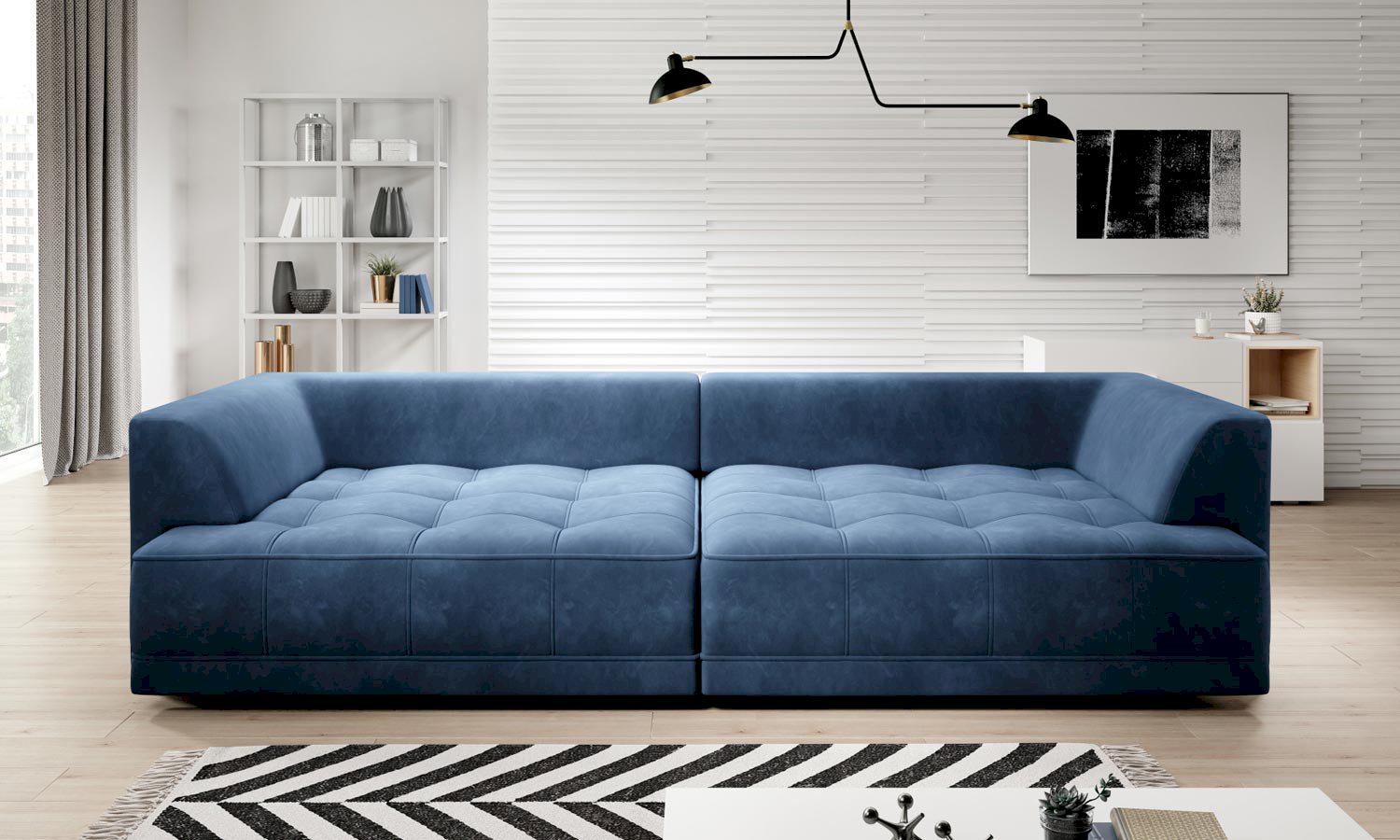 Granatowa kanapa w salonie – przegląd najmodniejszych modeli
