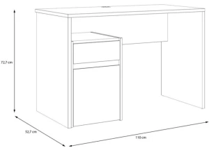 Białe biurko młodzieżowe 110 cm Modultrick MDUB111-M961 Meble Forte 4