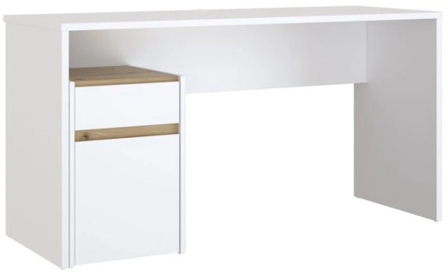 Szerokie białe biurko 140 cm Modultrick MDUB112-M961 Meble Forte
