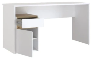 Szerokie białe biurko 140 cm Modultrick MDUB112-M961 Meble Forte 2