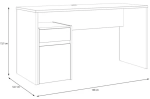 Szerokie białe biurko 140 cm Modultrick MDUB112-M961 Meble Forte 4