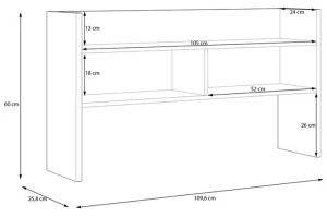 Nadstawka do biurka 110 cm dąb Artisan Modultrick MDUN121-M329 Meble Forte 5