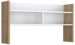 Nadstawka do biurka 110 cm biała z dębem Artisan Modultrick MDUN121-M957 Meble Forte 1
