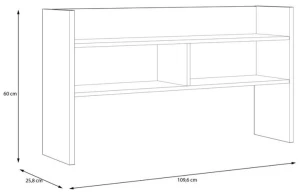 Nadstawka do biurka 110 cm biała z dębem Artisan Modultrick MDUN121-M957 Meble Forte 5