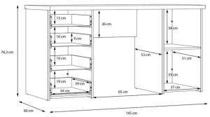 Praktyczne biurko do nauki NET106 MT926-Q36 Meble Forte 5