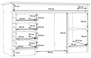Biurko z szafką zamykaną na klucz NET106 MT931-T19 Meble Forte 4
