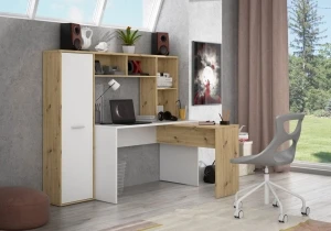 Biurko narożne z regałem NET106 ERBB541-C979 lewe Meble Forte 2