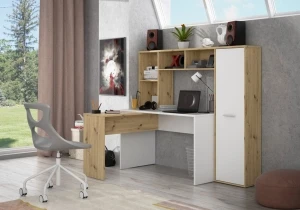 Biurko narożne z regałem NET106 ERBB541-C979 prawe Meble Forte 2