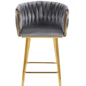 Hoker velvet szary (złoty stelaż) Furnitex 2