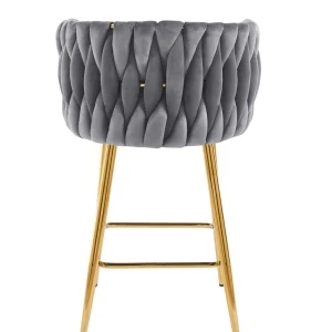 Hoker velvet szary (złoty stelaż) Furnitex 4