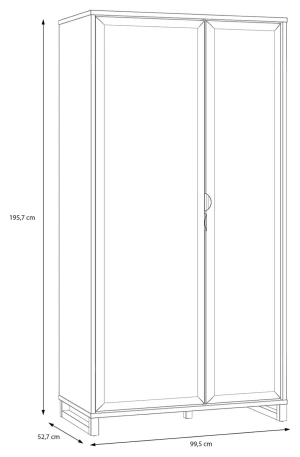 Szafa ubraniowa Mareda MAQS821-M966 Meble Forte 3