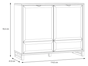 Mała komoda Mareda MAQK221-M966 Meble Forte 3