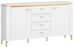 Biała nowoczesna komoda do pokoju Lazio LAZK02 Meble Wójcik 1