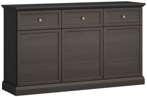 Komoda do salonu Lucca Black Grafit K3D3S