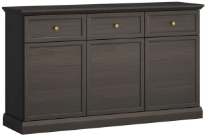 Komoda do salonu Lucca Black Grafit K3D3S Gała Meble 1