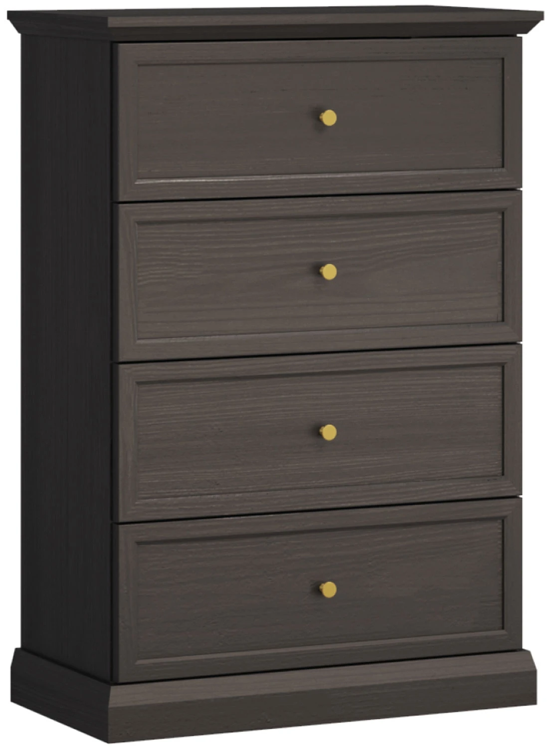 Komoda z czterema szufladami Lucca Black Grafit K4S Gała Meble