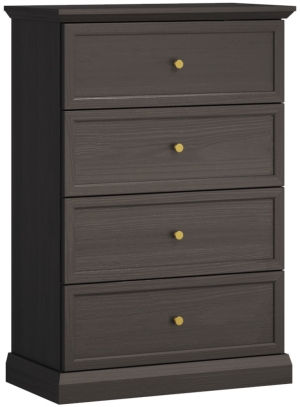 Komoda z czterema szufladami Lucca Black Grafit K4S
