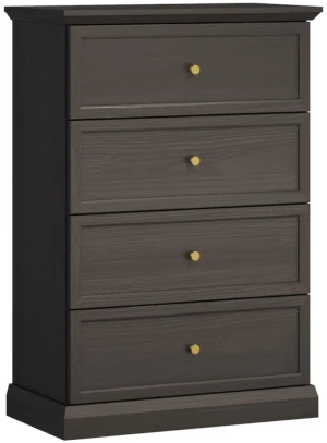 Komoda z czterema szufladami Lucca Black Grafit K4S Gała Meble 1