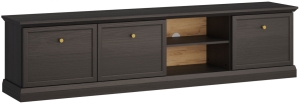 Stolik RTV w klasycznym stylu Lucca Black Grafit RTV3D