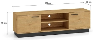 Szafka RTV w stylowym dębie Modesto 06 ML Meble 3