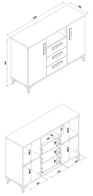 Komoda do pokoju nastolatka Kubo KB02 Liveo Meble 2