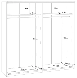 Szafa na ubrania Bellevue RMRS924E1-N09 Meble Forte 3