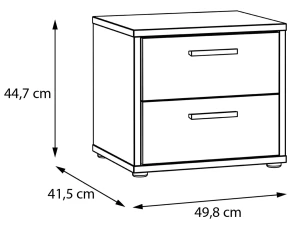 Szafka nocna do sypialni Bellevue BLQK014-N09 Meble Forte 4
