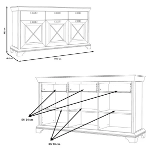 Stylowa komoda Kashmir KSMK231-D43 Meble Forte 4