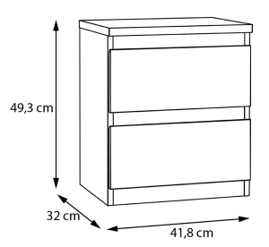 Szafka nocna do sypialni Edmore EMOK011-D108 Meble Forte 3
