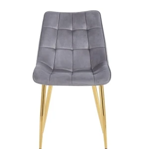 Krzesło velvet (szare) / złote nogi Furnitex 3