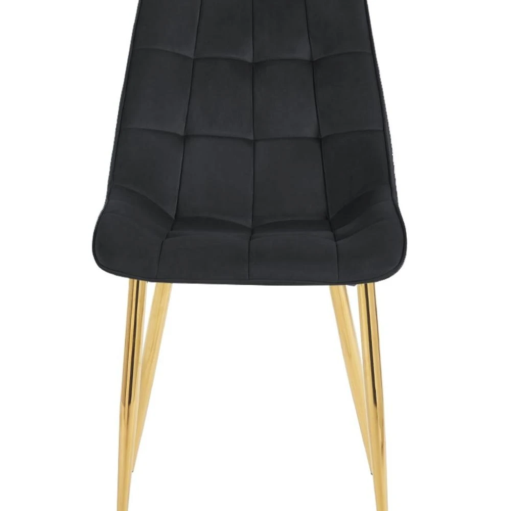 Krzesło velvet (czarne) / złote nogi Furnitex