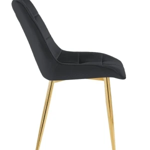 Krzesło velvet (czarne) / złote nogi Furnitex 2