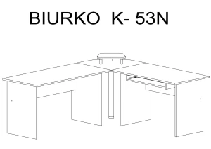 Biurko komputerowe K53N Adam Meble 3