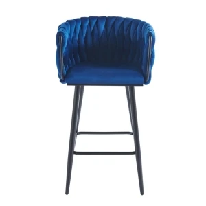 Hoker velvet niebieski (czarny stelaż) Furnitex 2