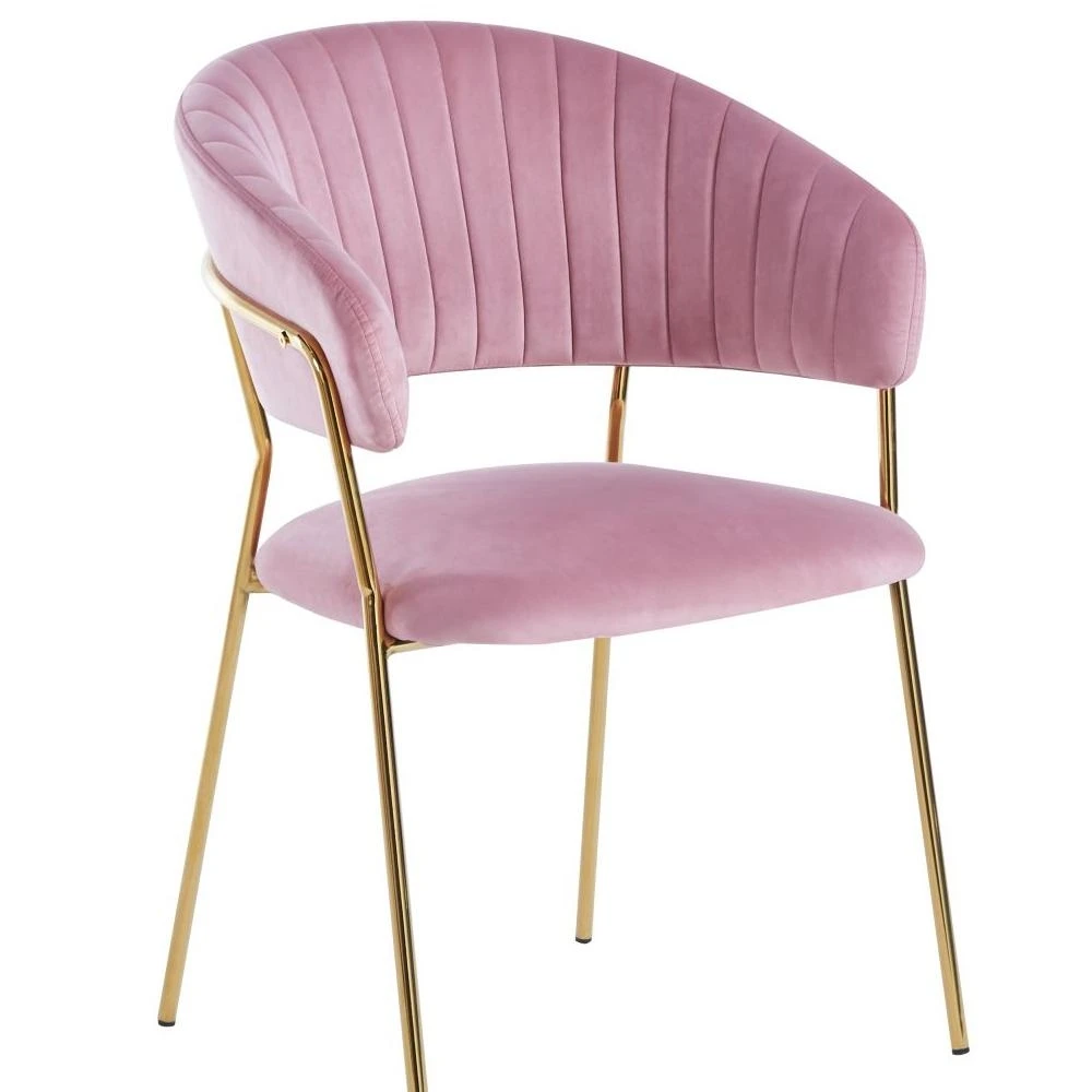 Krzesło velvet (różowe) Furnitex