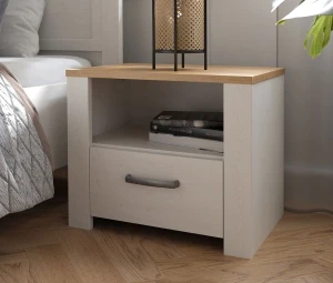 Szafka nocna w jasnym dekorze Chisbury BHLK011-M482 Meble Forte 5