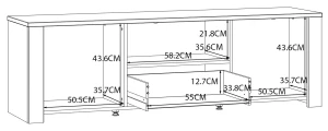 Szeroka szafka RTV Chisbury BHLT131-M482 Meble Forte 5