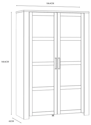 Witryna w stylu rustykalnym Chisbury BHLV621-M482 prawa Meble Forte 4