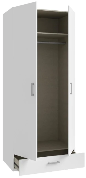 Szafa ubraniowa biała z szufladą Econobox 2 ECBS923-120 Meble Forte 2
