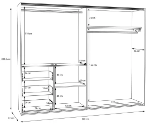 Szafa w stylu industrialnym Winn 2 W2QS52331-C752 Meble Forte 3