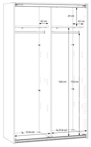 Szafa ubraniowa biała Sophistispace SSQS62411-120 Meble Forte 3