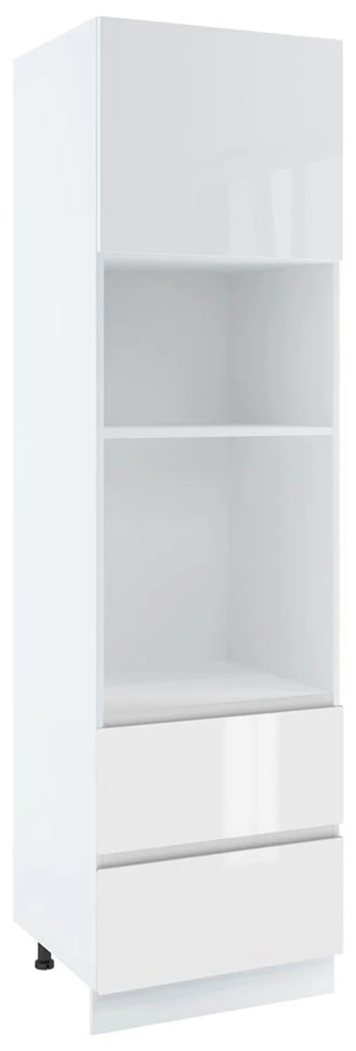 60 dolna słupek zabudowa piekarnika zlicowanego z linią blatu i mikrofalówki, 2 szuflady wys. 213.7 cm Layman