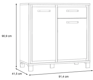 Komoda dąb Artisan Trondheim TDHK222-C773 Meble Forte 4