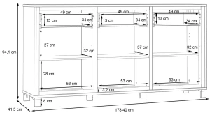 Szeroka komoda loft Trondheim TDHK236-C773 Meble Forte 3