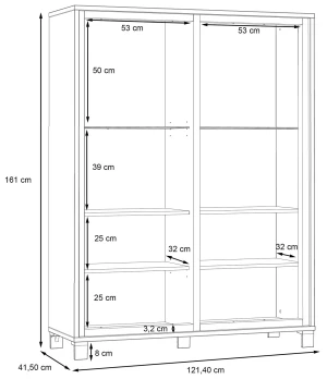 Witryna loft do salonu Trondheim TDHV623-C773 Meble Forte 3